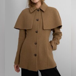 {{oak+fort}} Wool Blend Coat with Cape